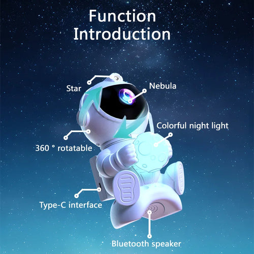 Astronaut LED Star Projector Night Light