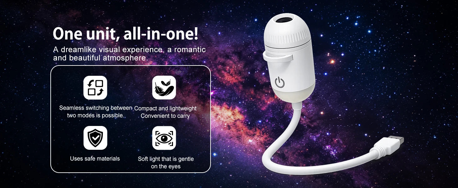 2-in-1 USB Ambient Light For Large Range Projection