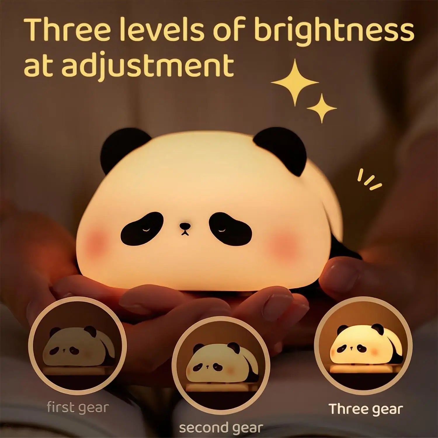 Cute panda Silicone lamp