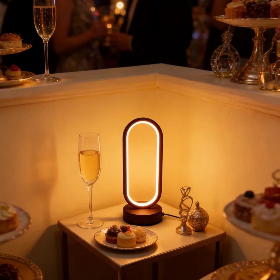 1Pcs Table lamp Bedroom Ring Table lamp