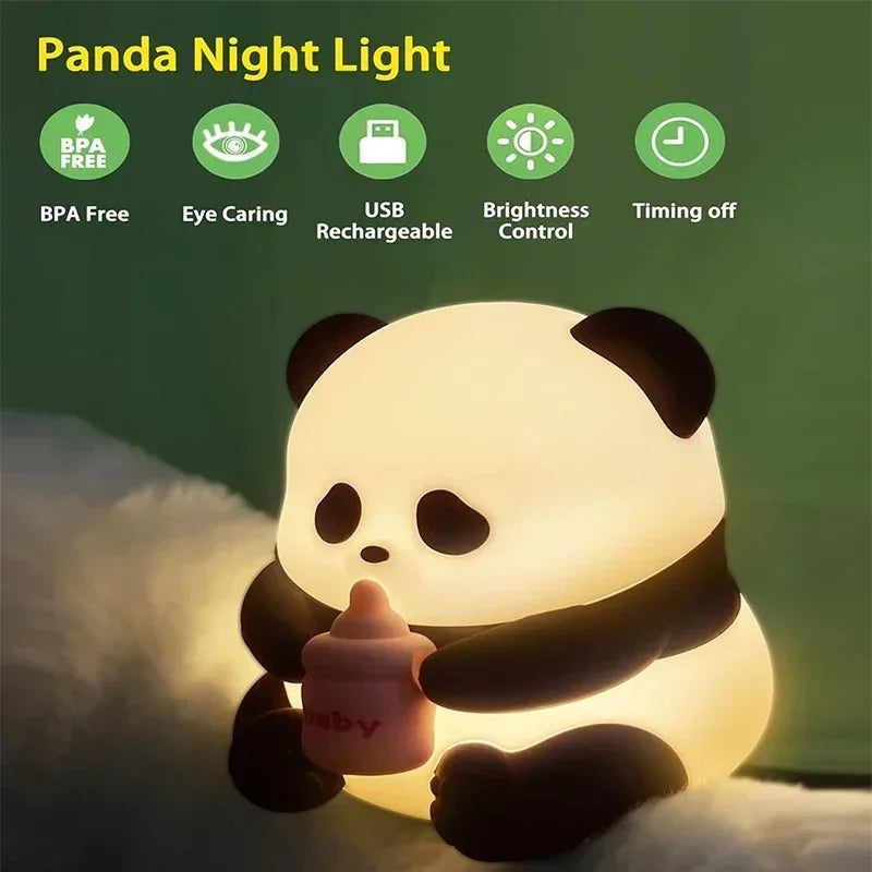 Cute Silicone Panda Night Lights