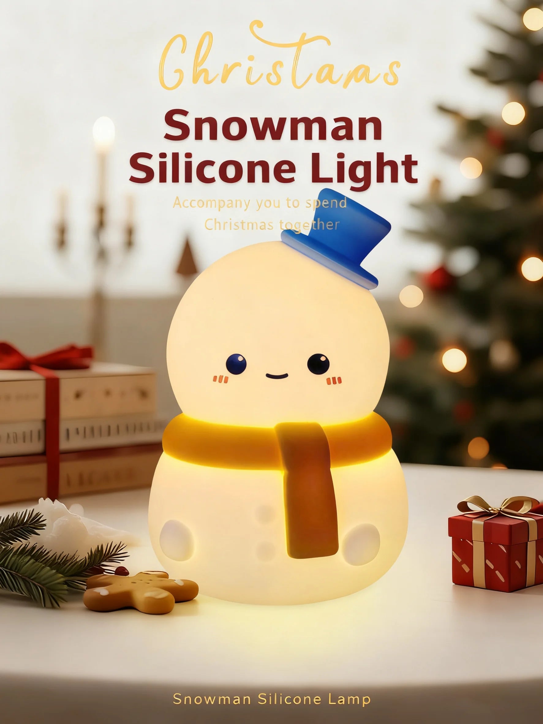 Snowman Night Light squishy silicone lamp
