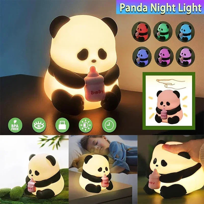 Cute Silicone Panda Night Lights