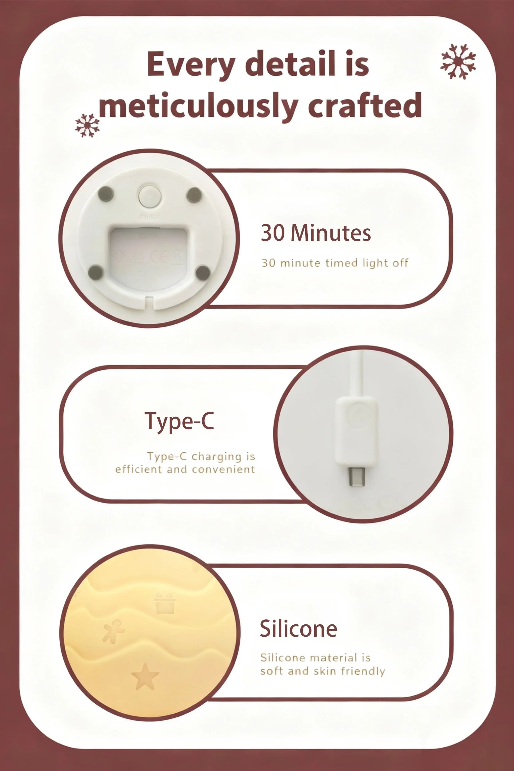 Snowman Night Light squishy silicone lamp